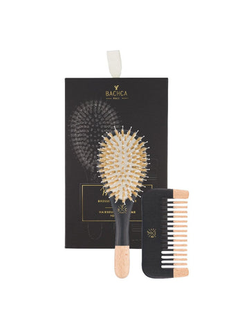 Men Kit - Brush Boar And Nylon Small Size + Wooden Comb