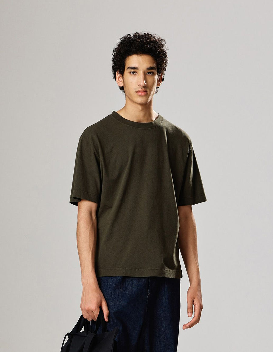 Simple T-Shirt Cotton Linen Jersey Forest (Men)