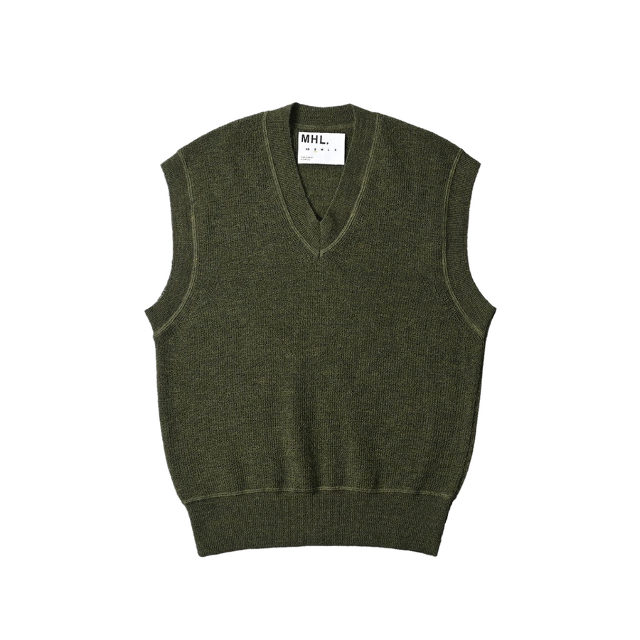 Ribbed Slipover Pure Wool / Ihr Olive