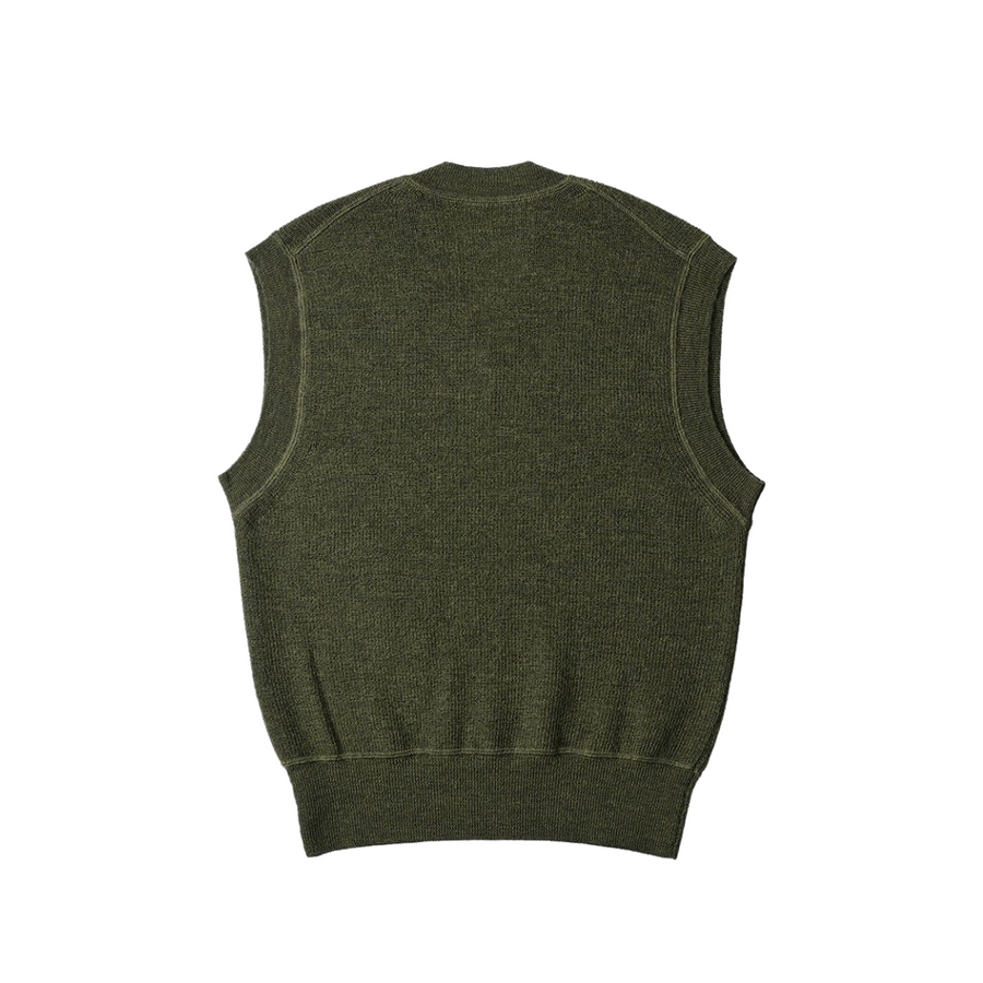 Ribbed Slipover Pure Wool / Ihr Olive