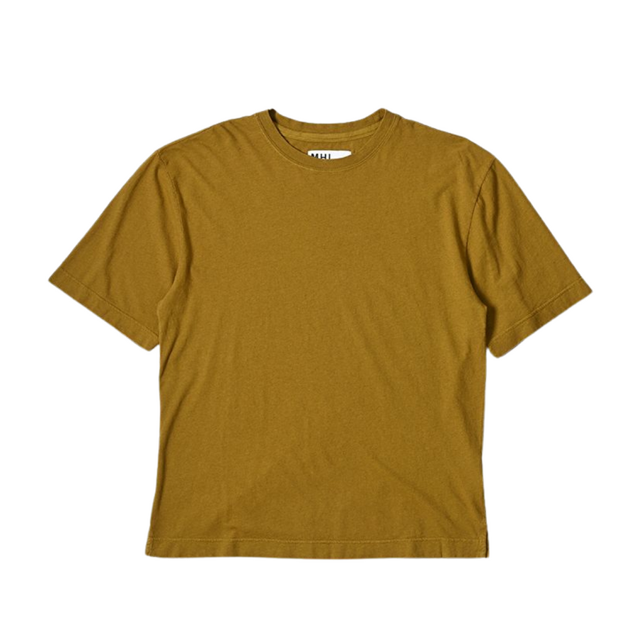Simple T-Shirt Cotton Linen Jersey Mustard (Men)