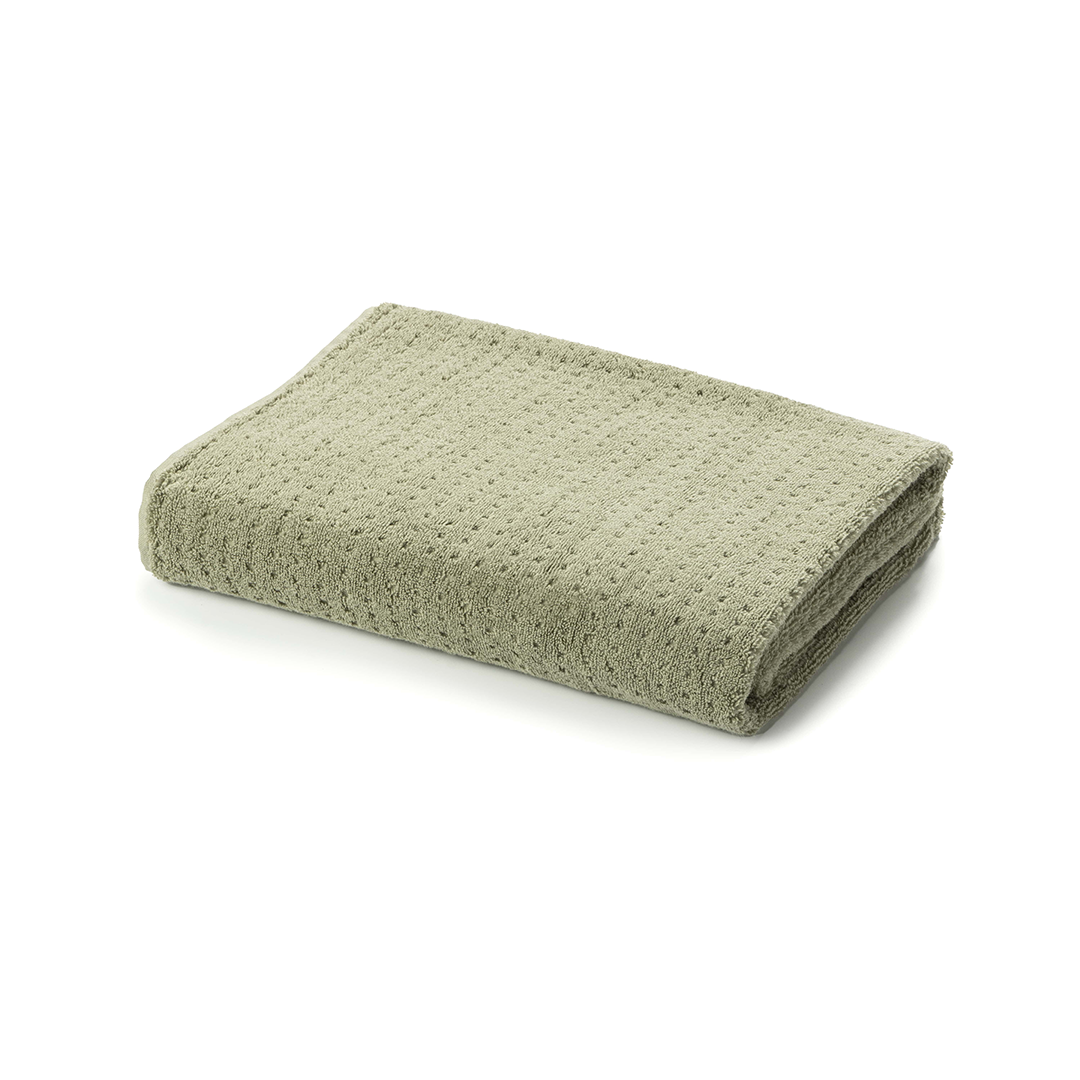 Lattice Organic Bath Towel in Minty Green (large)