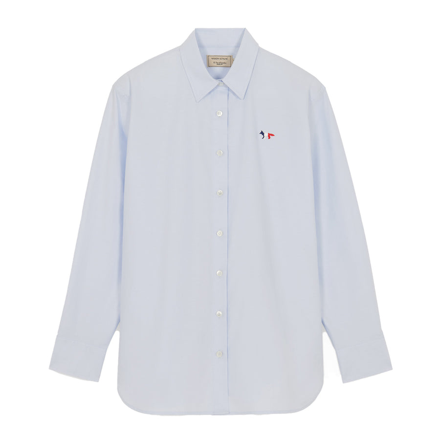 Tricolor Fox Patch Classic Shirt White (women)