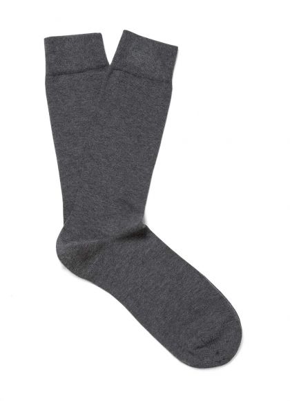 Cotton Sock Mid Grey Melange