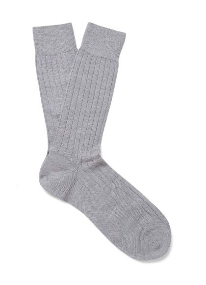 Rib Sock Grey Melange