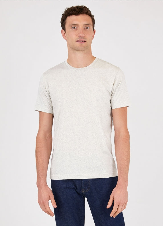 Short Sleeve Riviera Crew Neck T-Shirt Archive White Melange