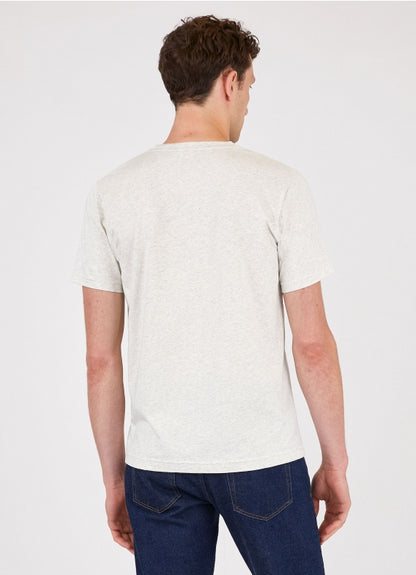 Short Sleeve Riviera Crew Neck T-Shirt Archive White Melange