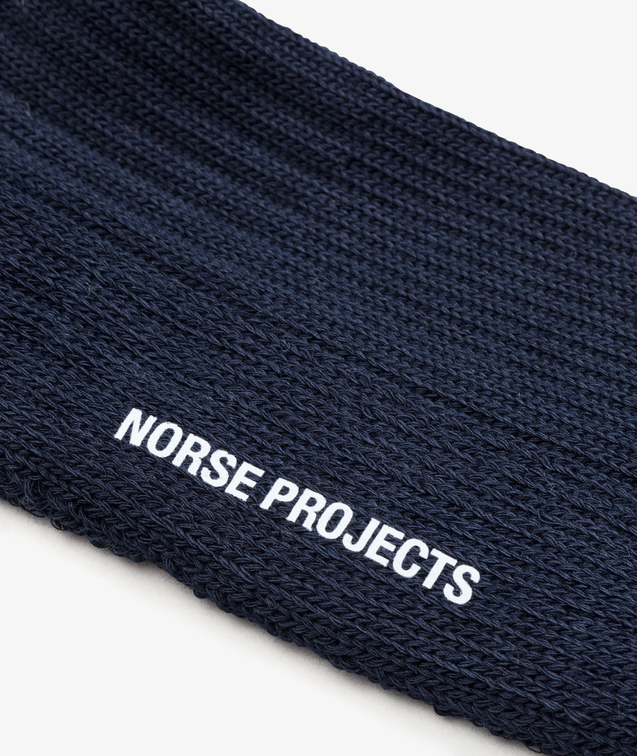 Norse Projects Bjarki Cotton Sport Socks Dark Navy