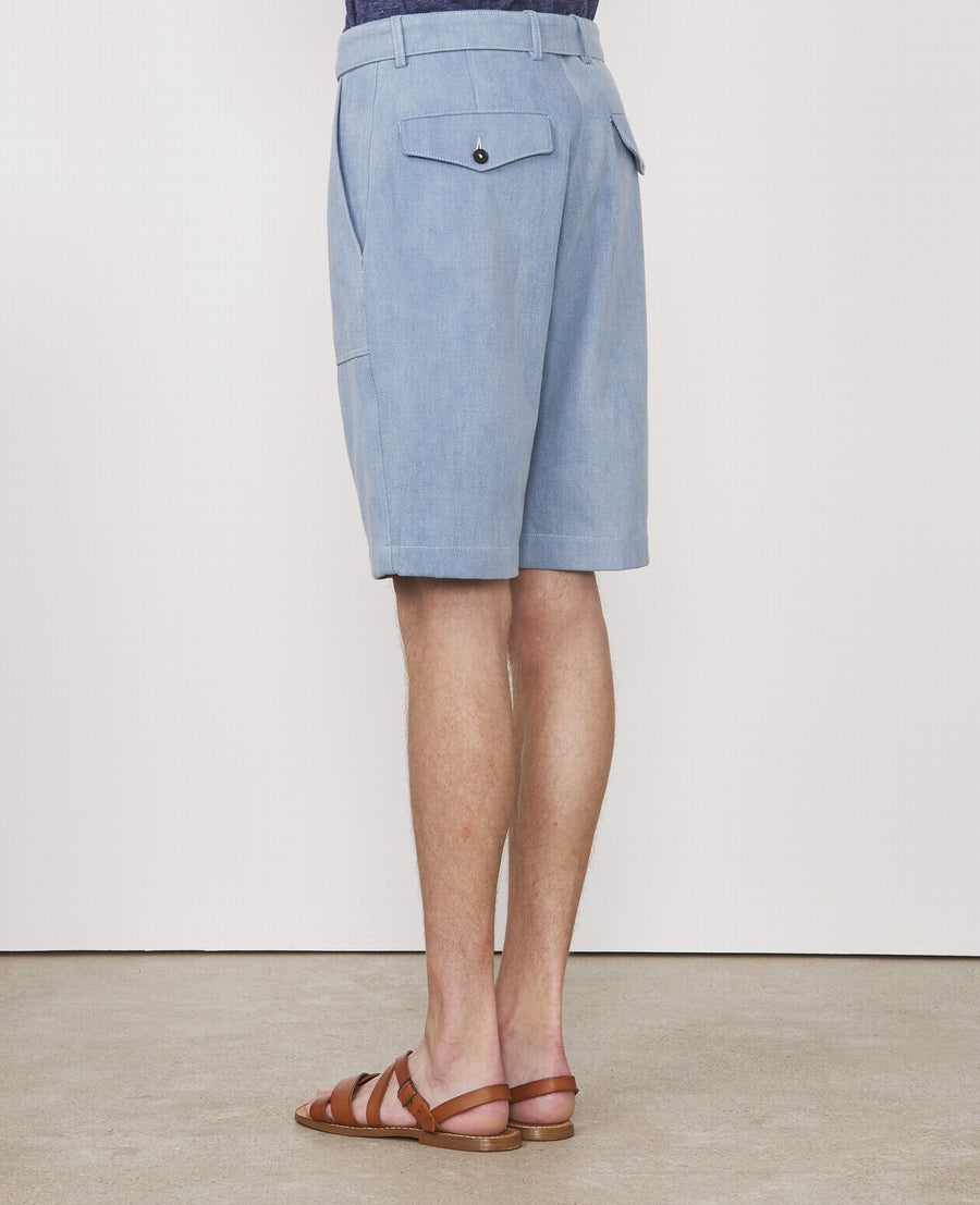 Paolo Recycled CottonTwill Shorts - Greek Blue
