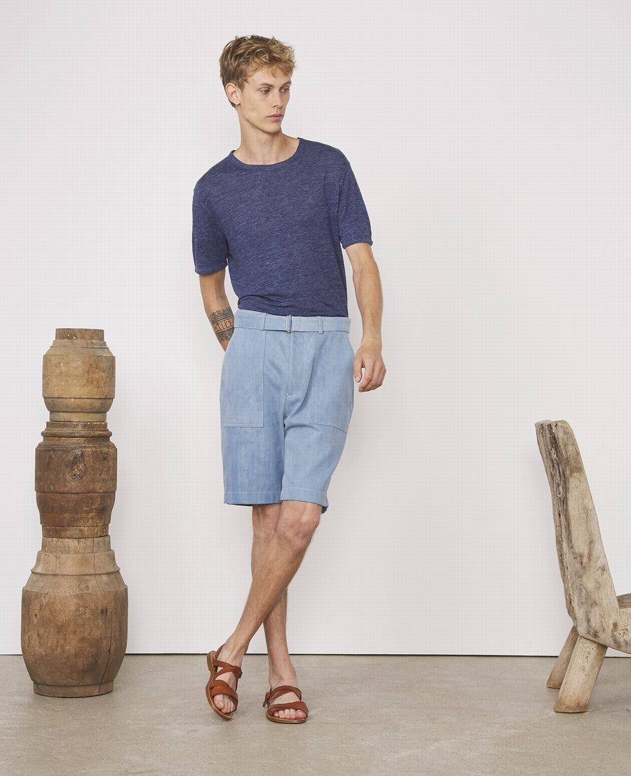 Paolo Recycled CottonTwill Shorts - Greek Blue