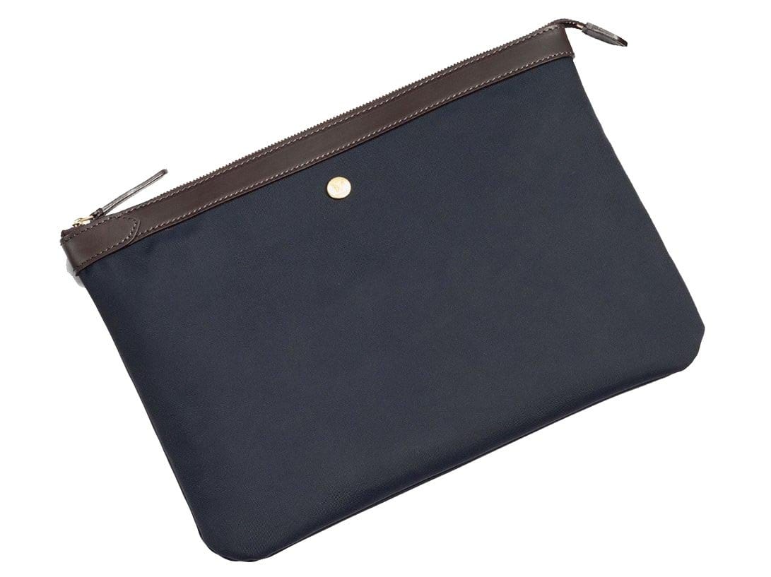 MS Pouch Large Navy/Dark Brown