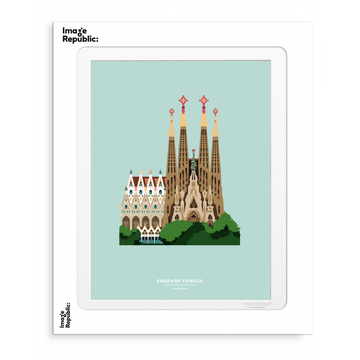 30x40 cm Le Duo Archi Sagrada Familia Espagne