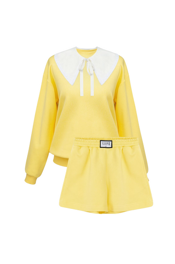 Diana Athpleasure Sweatsuit With Shorts Yellow