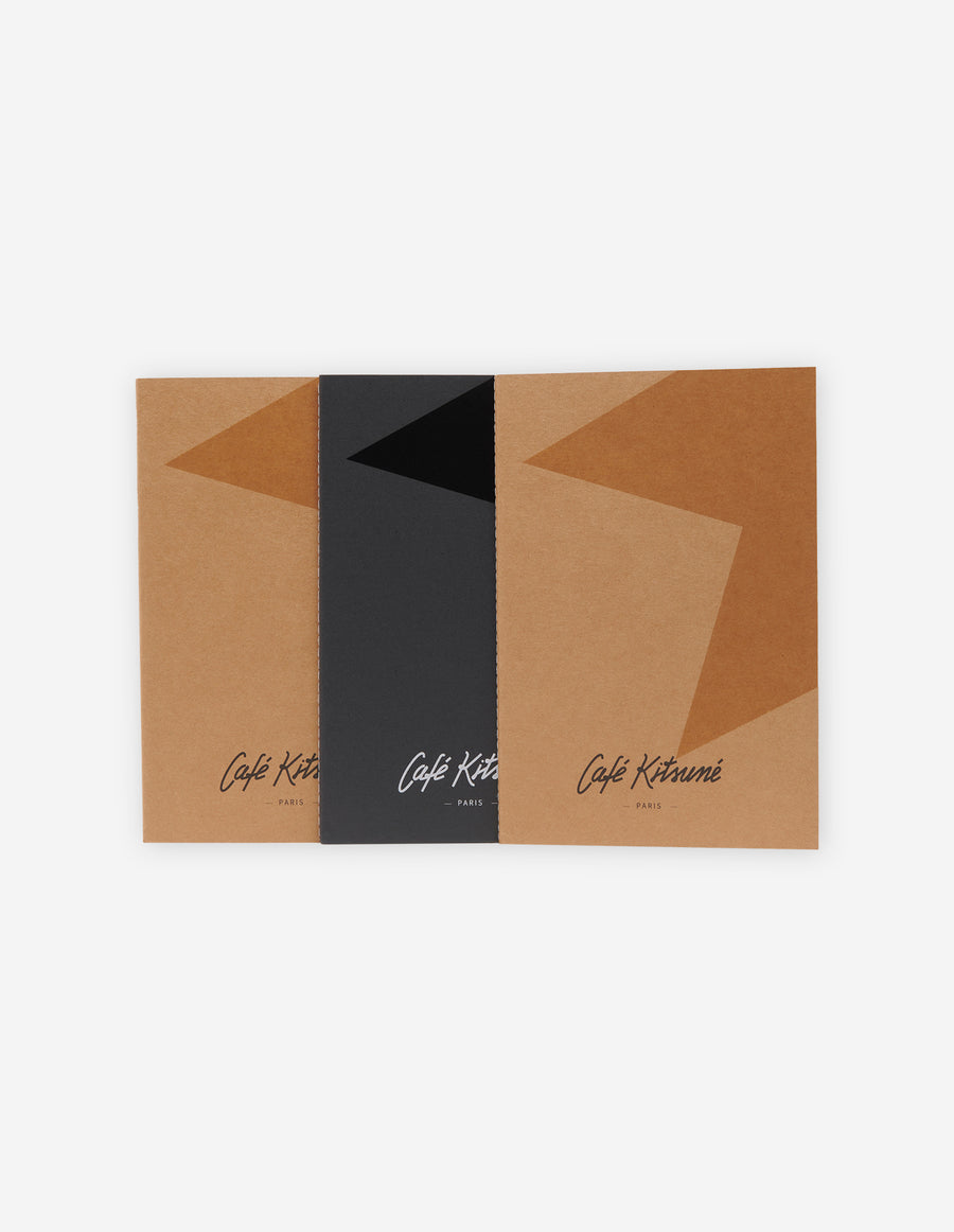Cafe Kitsune Pack of 3 Kraft Notebooks U