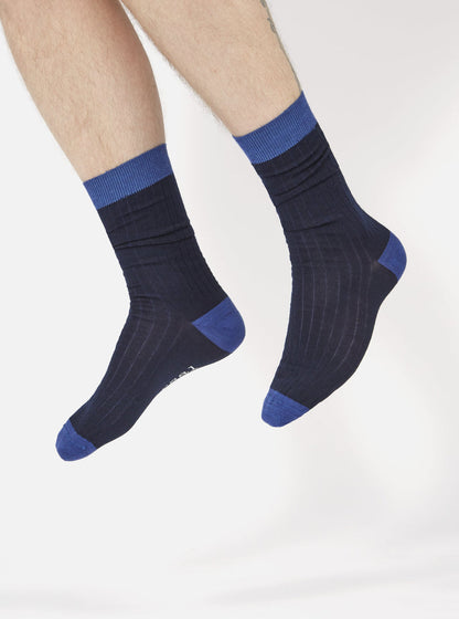 Navy Merino Classic Sock