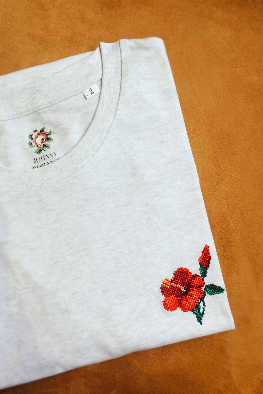 T-Shirt Hibiscus Blanc Chine