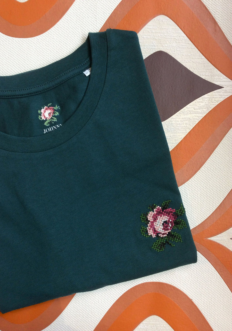 T-Shirt Rose Vert Emeraude