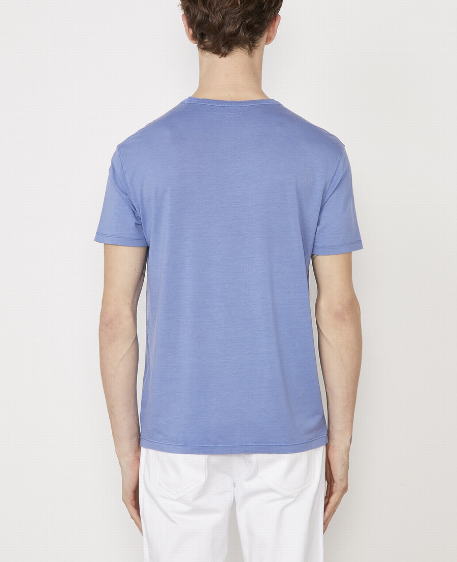 Lightweight Tencel Cotton Tee-Shirt Greek Blue
