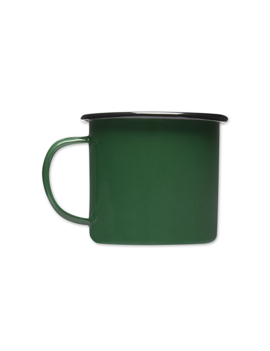 Bean Enamel Mug Dark Green