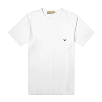 Tee-Shirt Tricolor Fox Patch Pocket White (men)