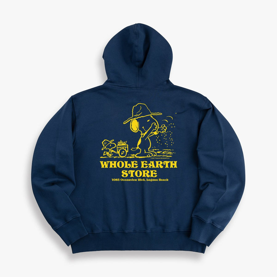Whole Earth Zip Thru Hood Sweat Navy (Unisex)