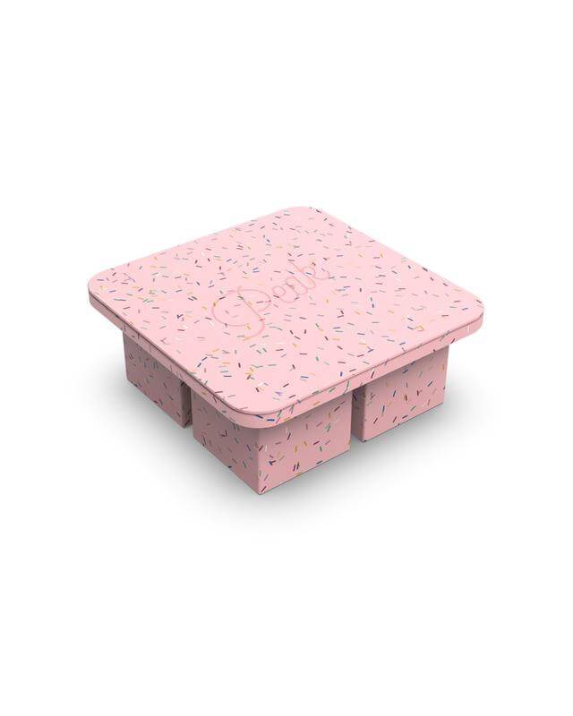 Extra Large Ice Cube Tray Speckled Pink