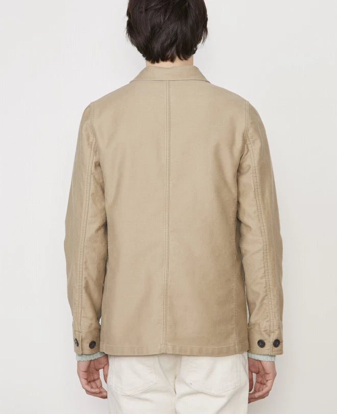 Corentin Jacket french cotton moleskine khaki