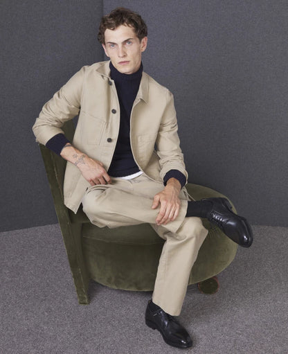 Corentin Jacket french cotton moleskine khaki