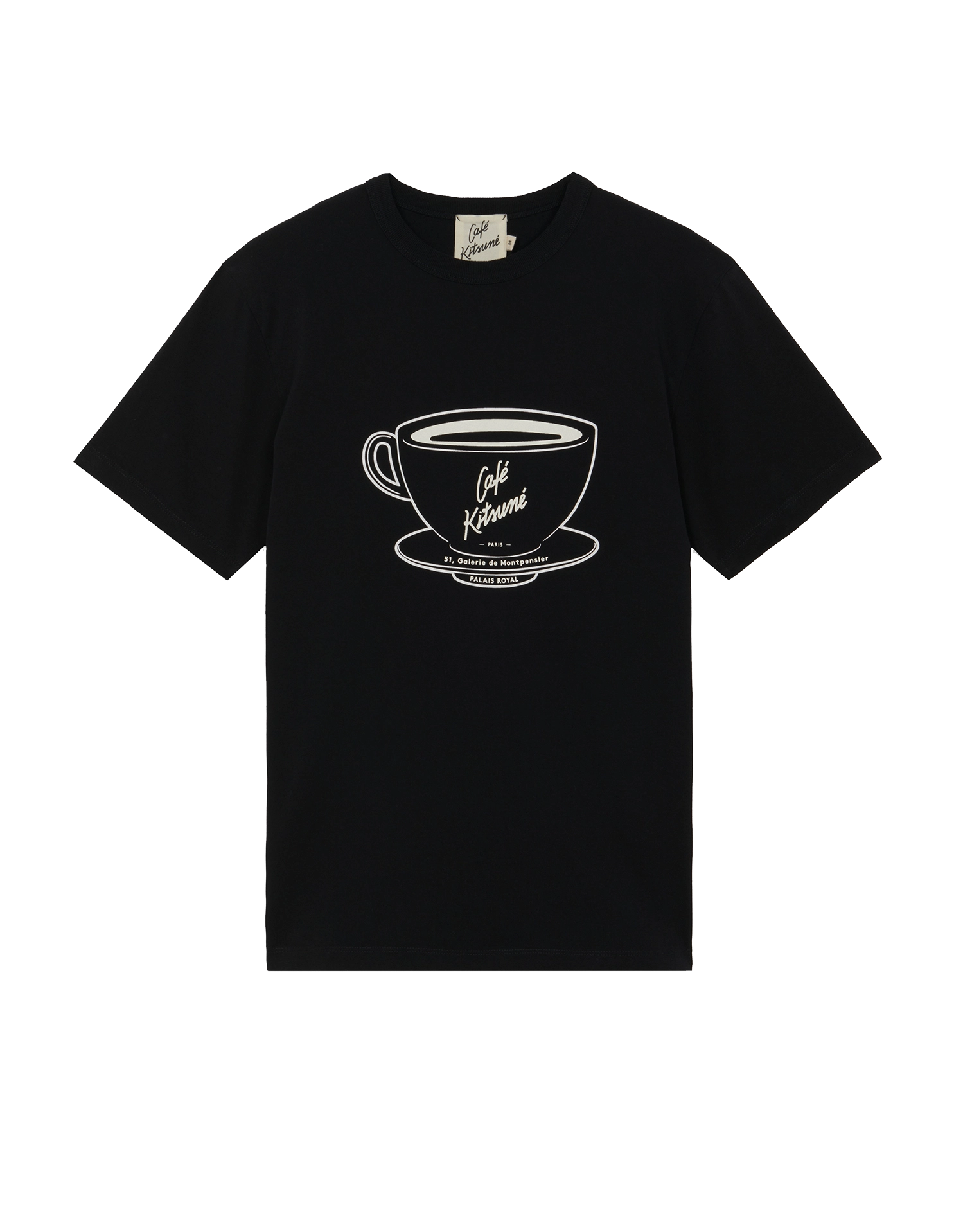 Cafe Kitsune Cup Tee-Shirt Black (unisex) – kapok