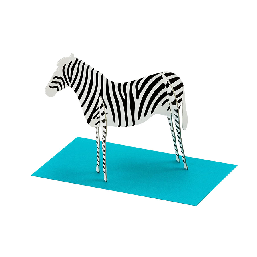 Post Animal Card Zebra